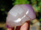 Polished Smokey Window Amethyst Crystals x 6 From Akansobe, Madagascar - Toprock Gemstones and Minerals 