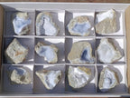 Natural Blue Lace Agate Geode Specimens x 12 From Nsanje, Malawi - Toprock Gemstones and Minerals 