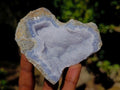 Natural Blue Lace Agate Geode Specimens x 12 From Nsanje, Malawi - Toprock Gemstones and Minerals 