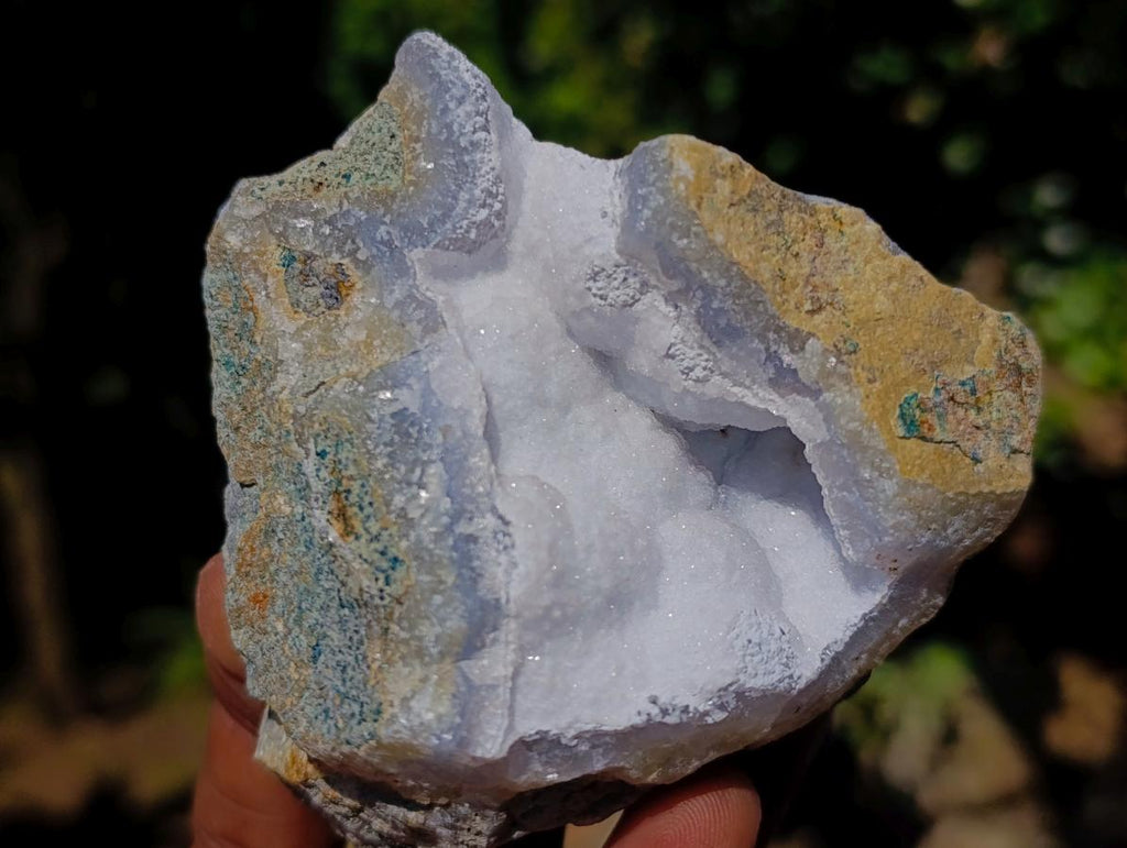Natural Blue Lace Agate Geode Specimens x 12 From Nsanje, Malawi - Toprock Gemstones and Minerals 