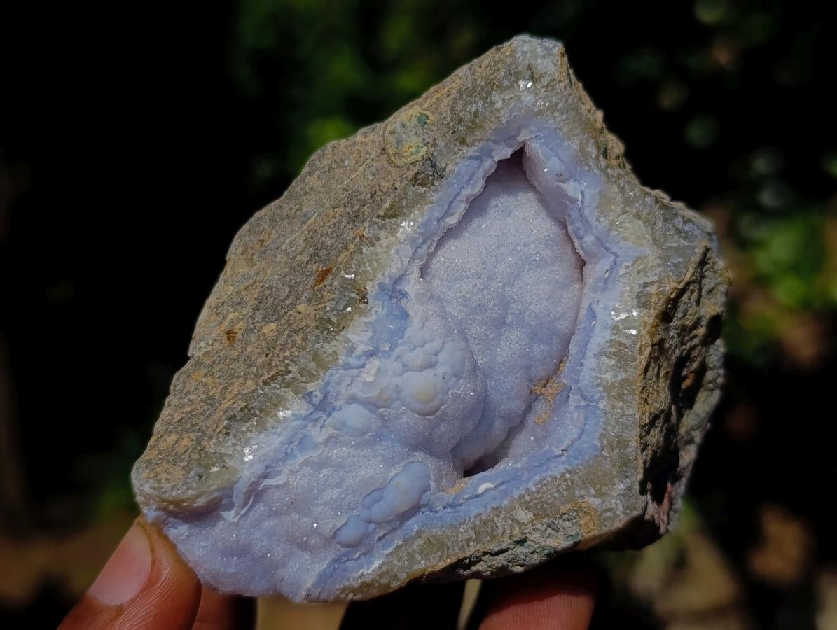 Natural Blue Lace Agate Geode Specimens x 12 From Nsanje, Malawi - Toprock Gemstones and Minerals 