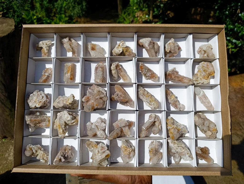 Natural Smokey Fairy Spirit Quartz Clusters with Hematoid Coating x 35 From Boekenhouthoek, South Africa - Toprock Gemstones and Minerals 