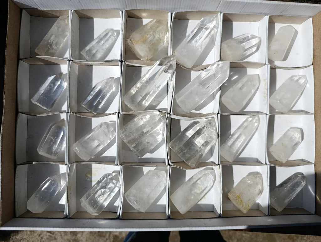 Polished Clear Quartz Display Crystals x 24 From Madagascar - Toprock Gemstones and Minerals 