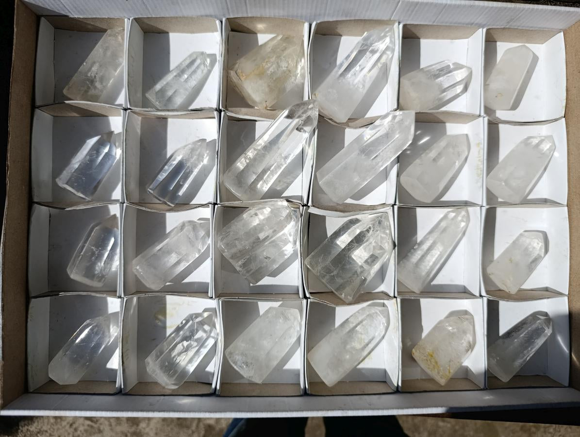 Polished Clear Quartz Display Crystals x 24 From Madagascar - Toprock Gemstones and Minerals 