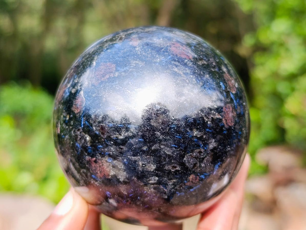Polished Blue Iolite "Water Sapphire" Spheres x 2 From Madagascar - Toprock Gemstones and Minerals 