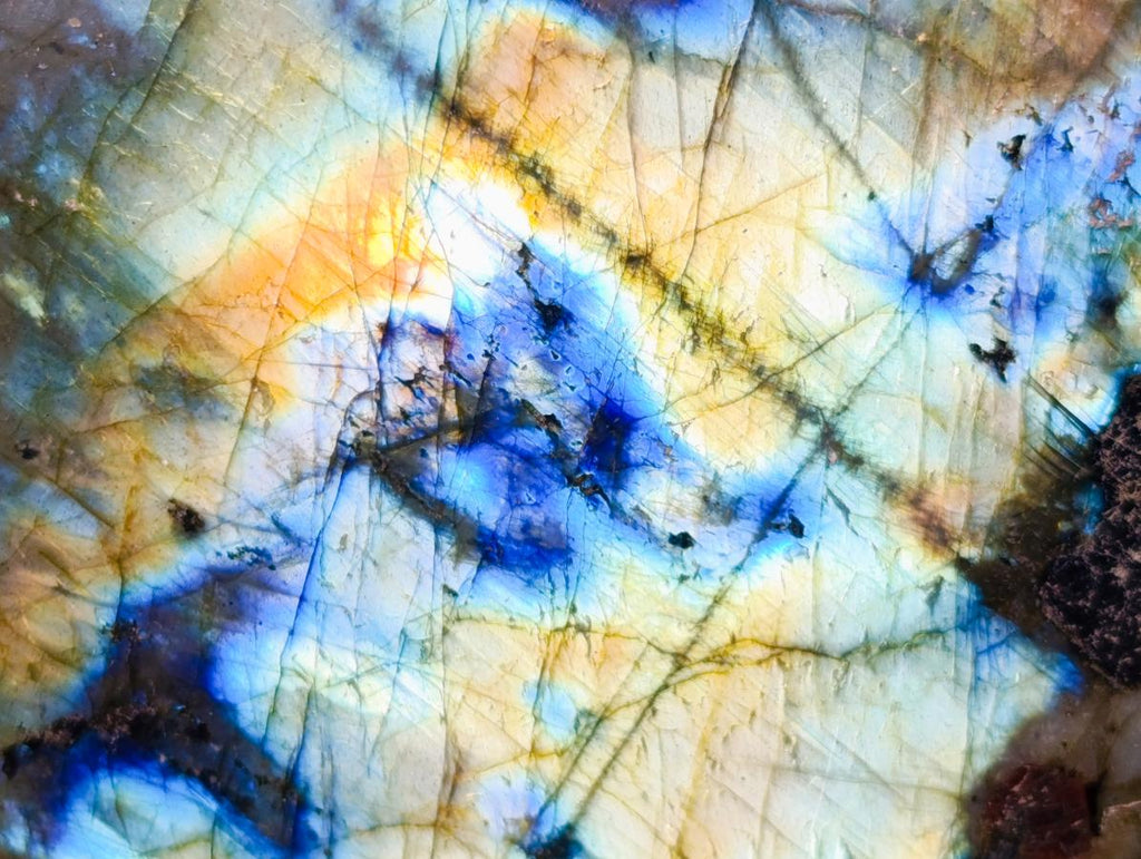 Polished Labradorite Standing Display Pieces x 3 From Madagascar - Toprock Gemstones and Minerals 