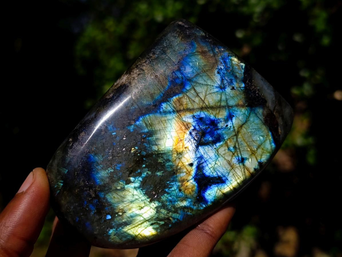 Polished Labradorite Standing Display Pieces x 3 From Madagascar - Toprock Gemstones and Minerals 