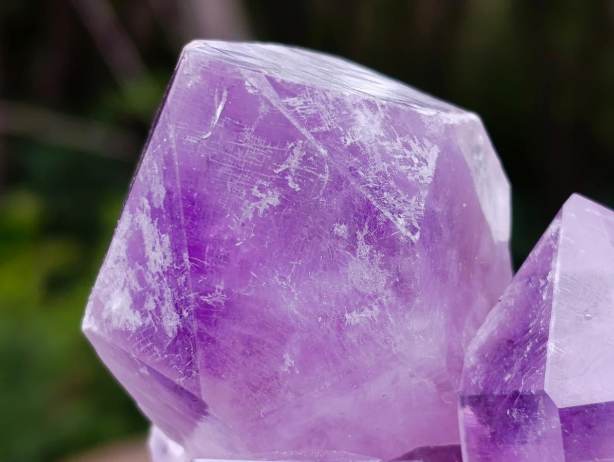 Natural Jacaranda Amethyst Clusters x 2 From Mumbwa, Zambia - Toprock Gemstones and Minerals 
