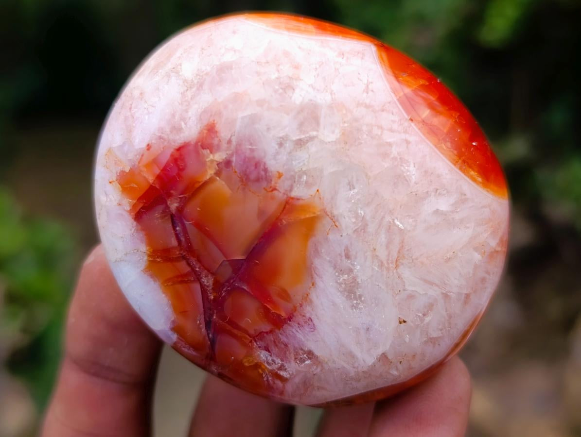 Polished Large Carnelian Agate Gemstone Galets x 12 From Madagascar - Toprock Gemstones and Minerals 