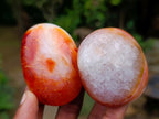 Polished Large Carnelian Agate Gemstone Galets x 12 From Madagascar - Toprock Gemstones and Minerals 