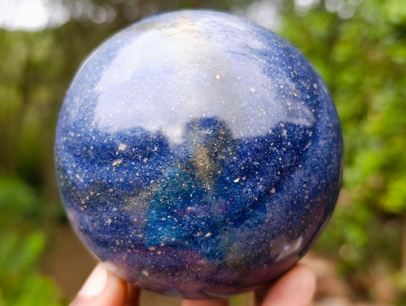 Polished Lazulite Spheres x 2 From Madagascar - Toprock Gemstones and Minerals 