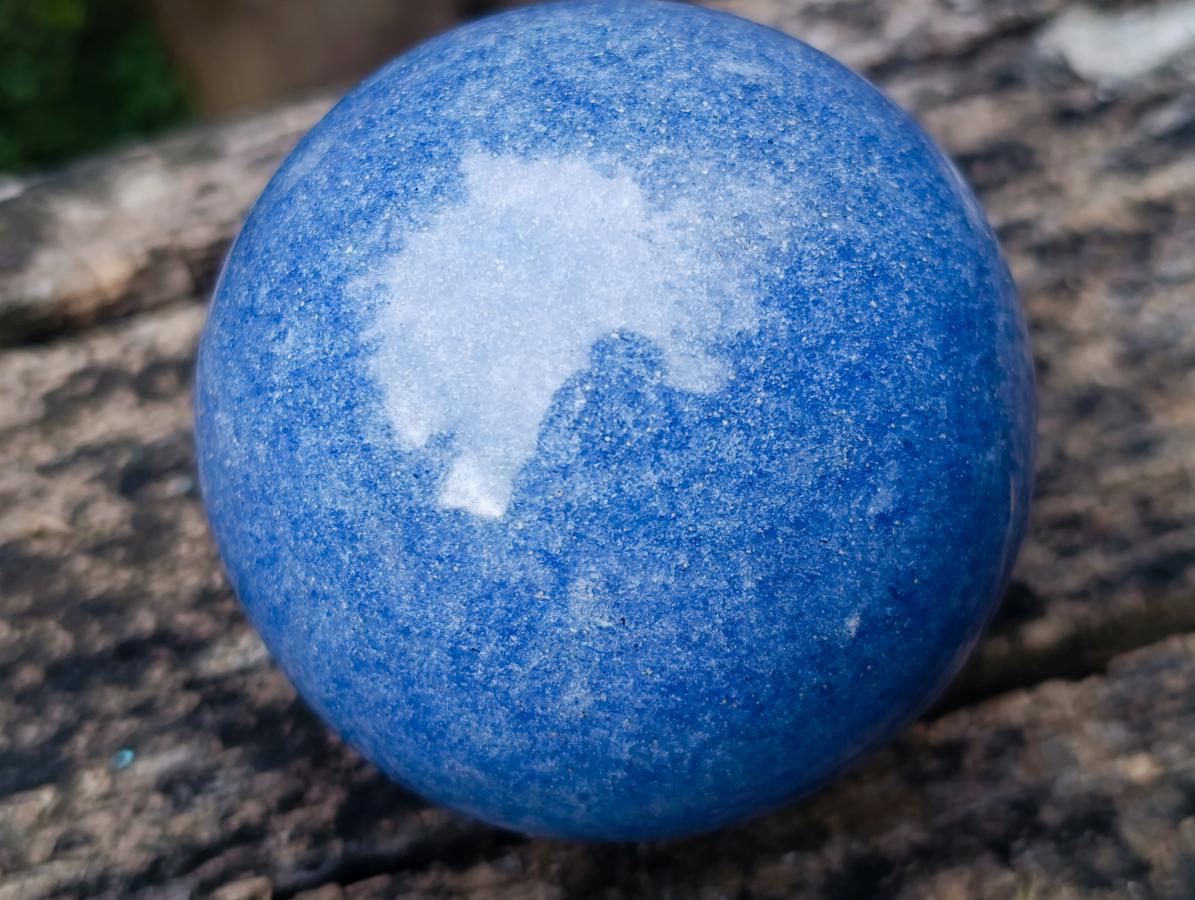 Polished Lazulite Spheres x 2 From Madagascar - Toprock Gemstones and Minerals 