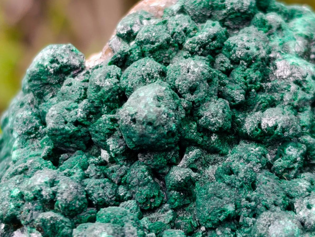 Natural Ball Malachite and Drusy Quartz on Dolomite Specimens x 3 From Mindingi Mine, Kambove, Congo - Toprock Gemstones and Minerals 