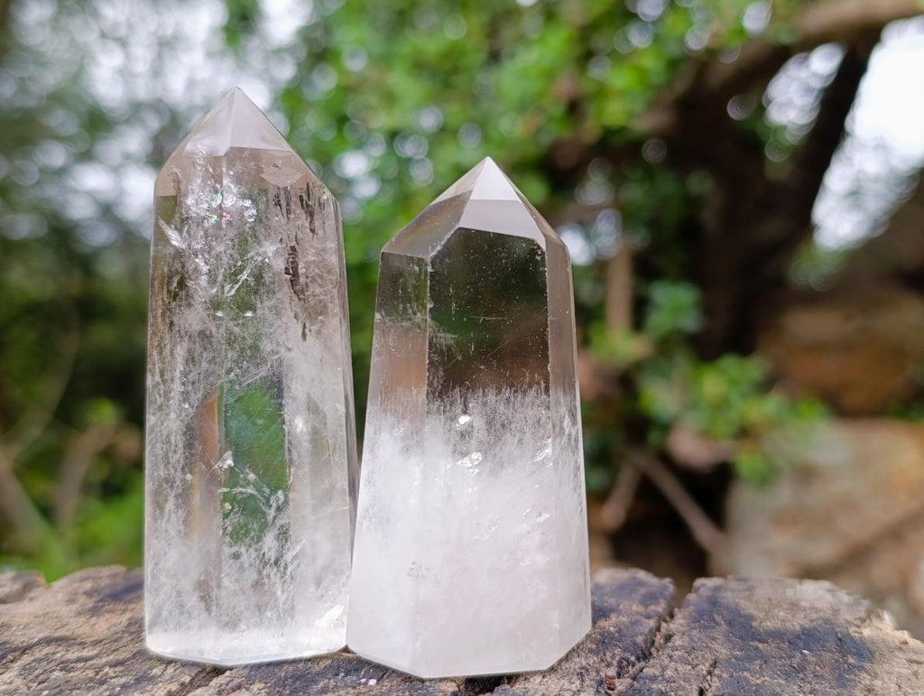 Polished Phantom Smokey Quartz Crystals x 6 From Madagascar - Toprock Gemstones and Minerals 
