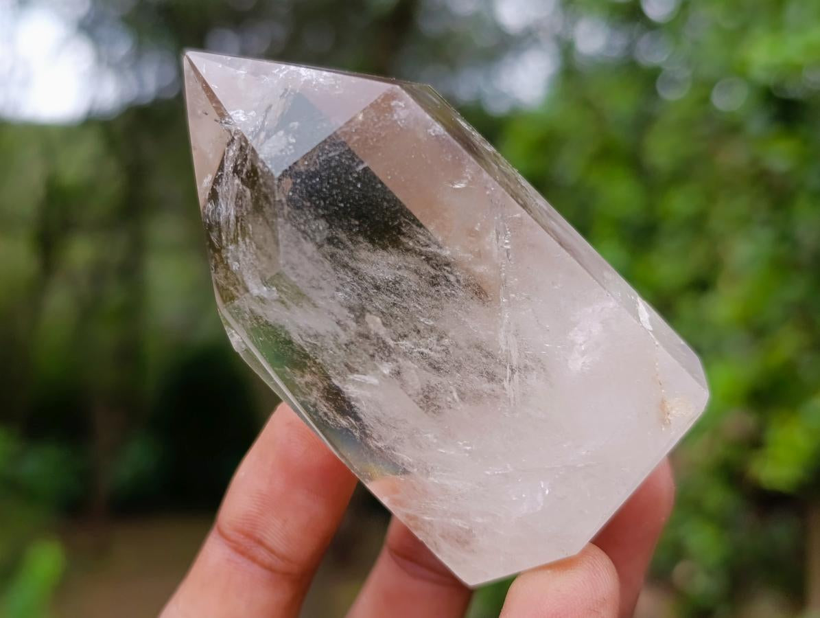 Polished Phantom Smokey Quartz Crystals x 6 From Madagascar - Toprock Gemstones and Minerals 