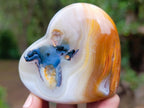 Polished Flower Agate Hearts x 6 From Antsahalova, Madagascar - Toprock Gemstones and Minerals 
