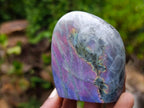 Polished Rare Purple Sunset Flash Labradorite Standing Display Pieces x 6 From Madagascar - Toprock Gemstones and Minerals 