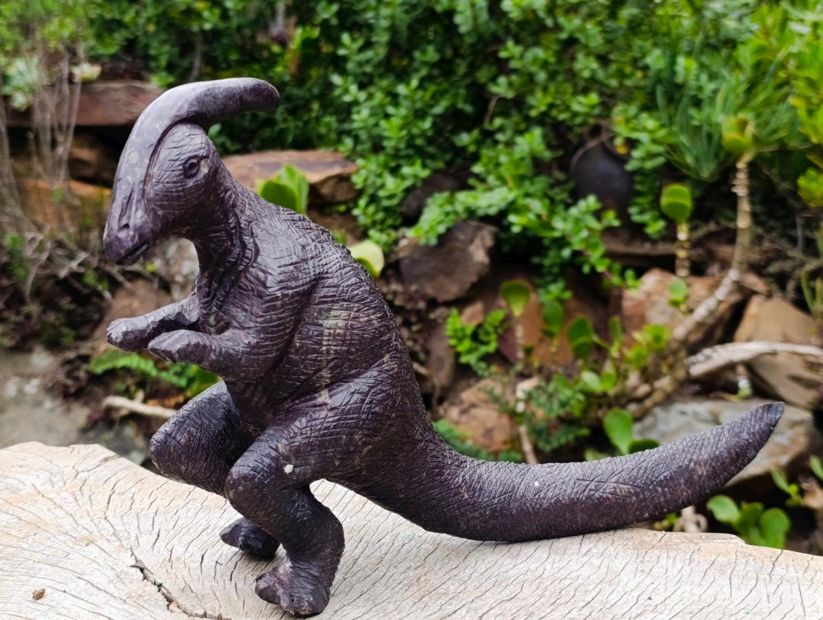 Hand Made Large Verdite Parasaurolophus Dinosaur Carving x 1 From Zimbabwe - Toprock Gemstones and Minerals 