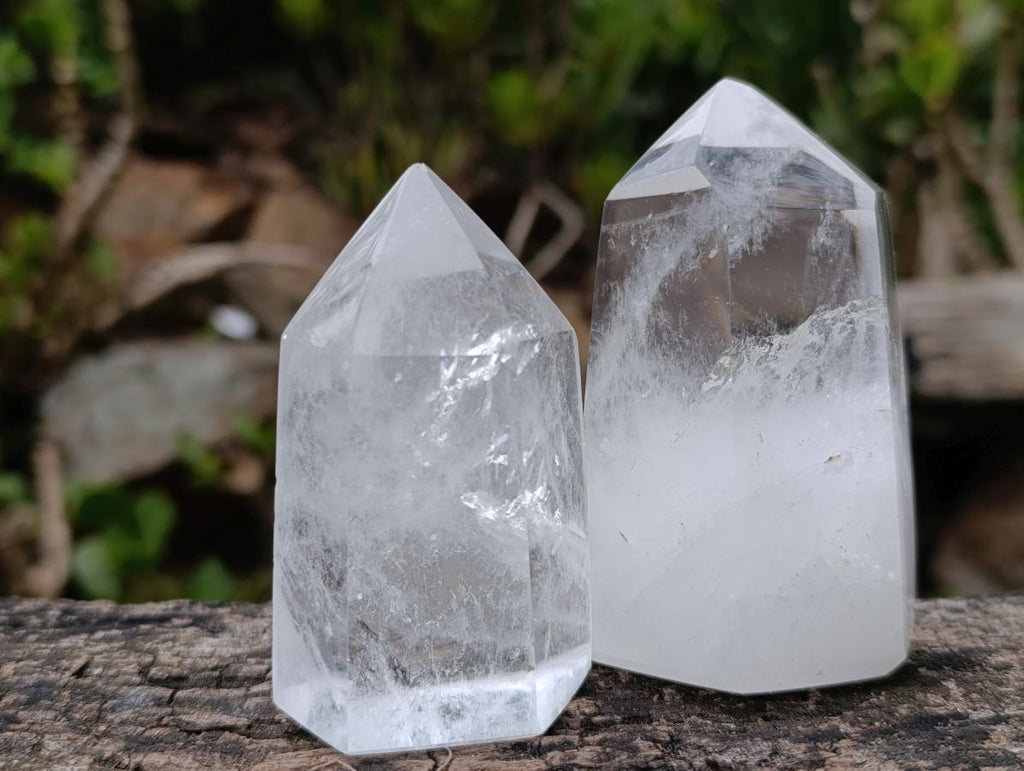 Polished Clear Quartz Display Crystals x 6 From Madagascar - Toprock Gemstones and Minerals 