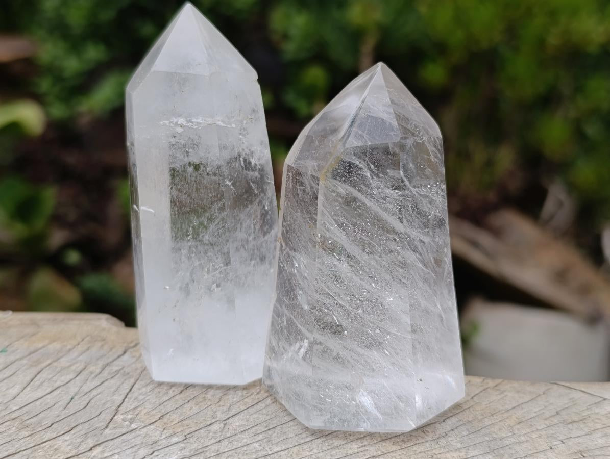 Polished Clear Quartz Display Crystals x 6 From Madagascar - Toprock Gemstones and Minerals 