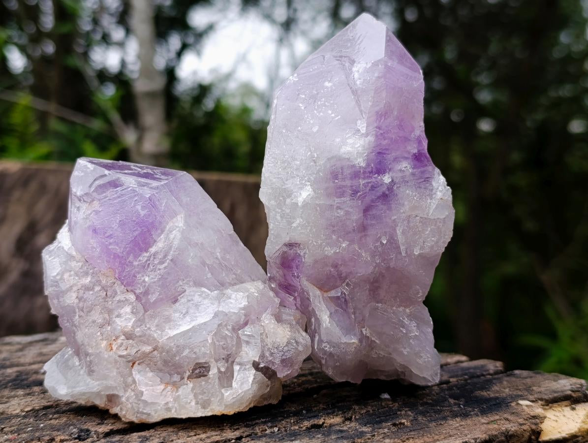 Natural Jacaranda Amethyst Crystals x 6 From Mumbwa, Zambia - Toprock Gemstones and Minerals 