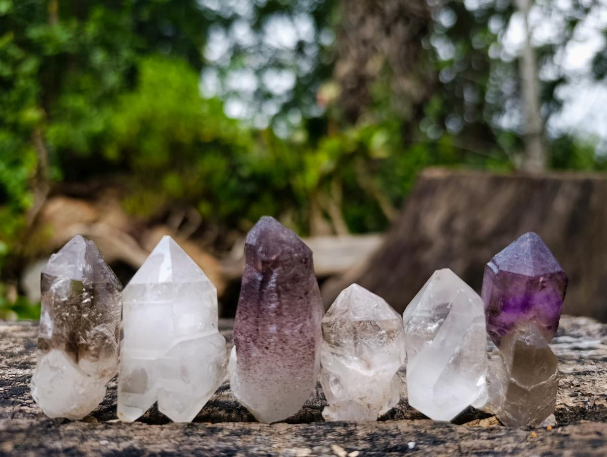 Natural Mixed Brandberg Quartz Crystals x 35 From Brandberg, Namibia - Toprock Gemstones and Minerals 