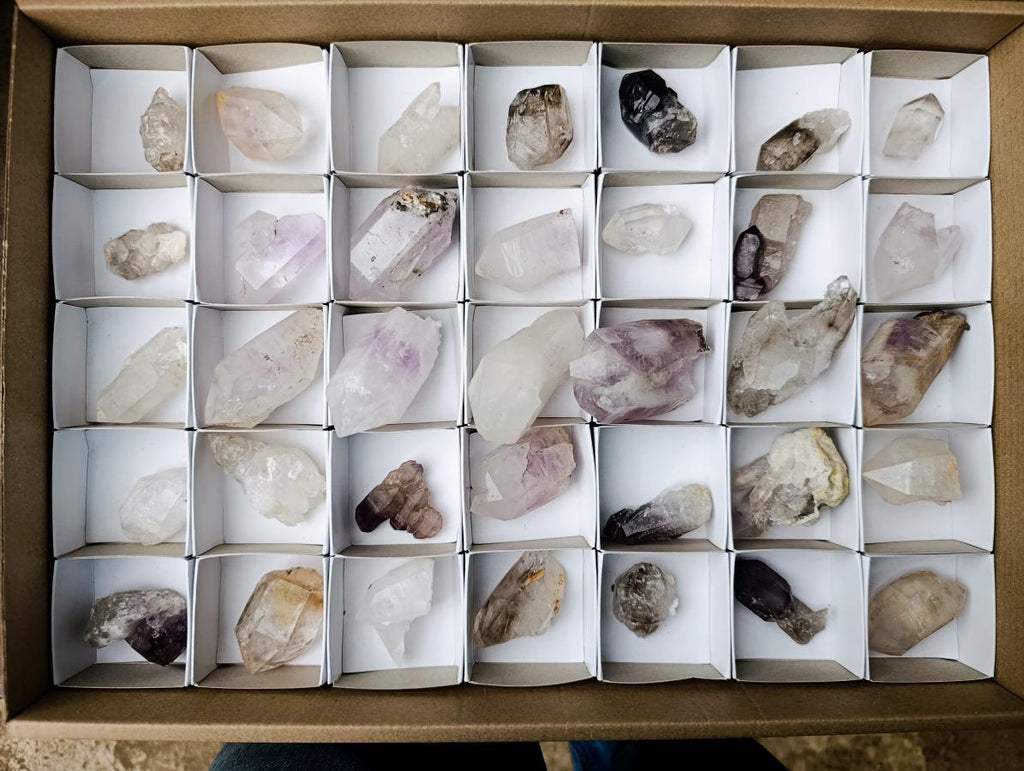 Natural Mixed Brandberg Quartz Crystals x 35 From Brandberg, Namibia - Toprock Gemstones and Minerals 