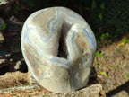 Polished Large Blue Lace Agate Standing Display Piece x 1 From Nsanje, Malawi - Toprock Gemstones and Minerals 