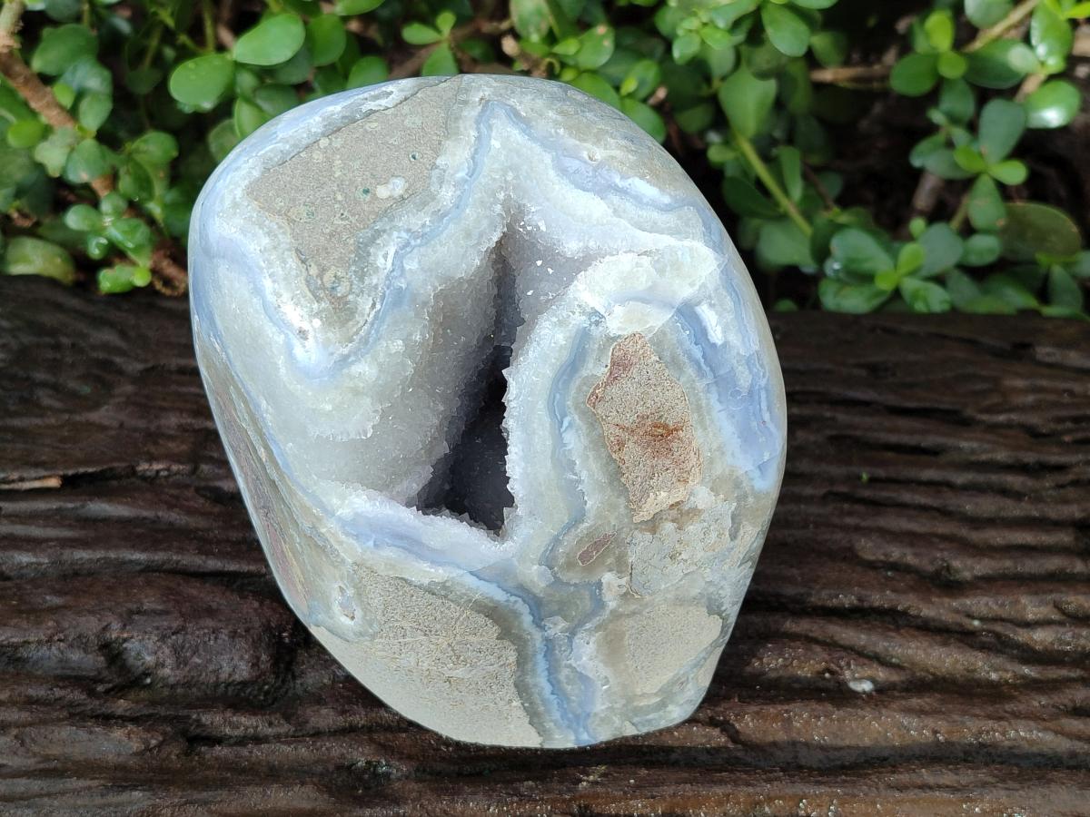 Polished Large Blue Lace Agate Standing Display Piece x 1 From Nsanje, Malawi - Toprock Gemstones and Minerals 
