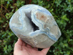 Polished Large Blue Lace Agate Standing Display Piece x 1 From Nsanje, Malawi - Toprock Gemstones and Minerals 