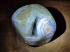 Polished Large Blue Lace Agate Standing Display Piece x 1 From Nsanje, Malawi - Toprock Gemstones and Minerals 