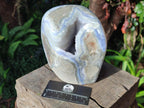 Polished Large Blue Lace Agate Standing Display Piece x 1 From Nsanje, Malawi - Toprock Gemstones and Minerals 