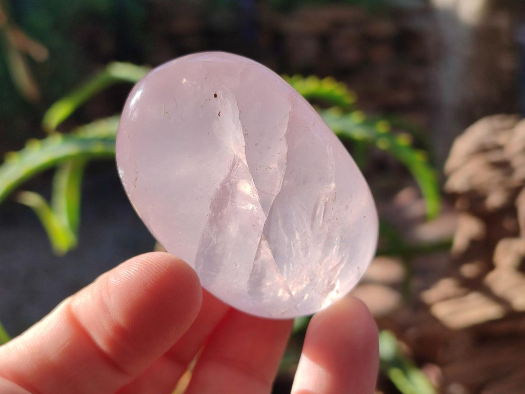 Polished Gemmy Rose Quartz Palm Stones x 20 From Madagascar - Toprock Gemstones and Minerals 
