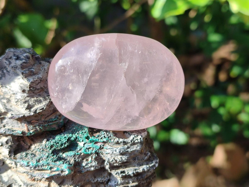 Polished Gemmy Rose Quartz Palm Stones x 20 From Madagascar - Toprock Gemstones and Minerals 