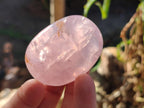 Polished Gemmy Rose Quartz Palm Stones x 20 From Madagascar - Toprock Gemstones and Minerals 