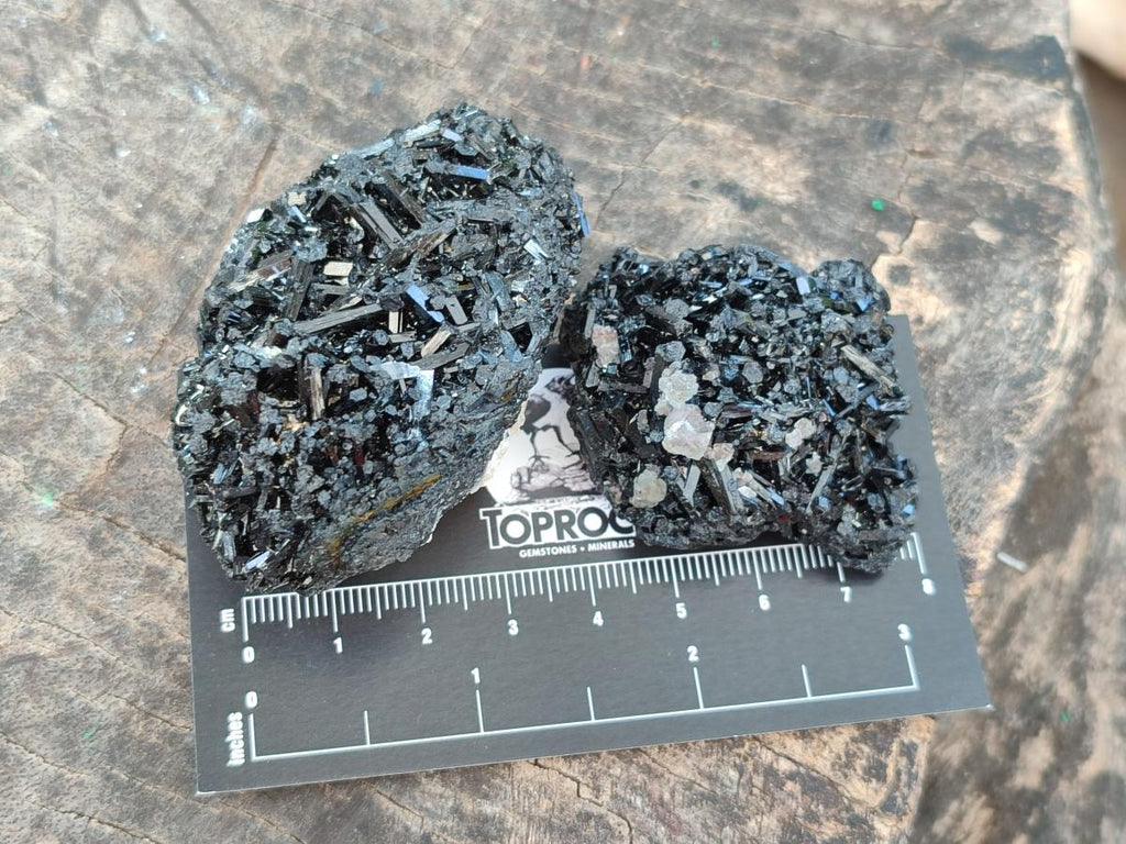 Natural Schorl Black Tourmaline with Associated Minerals x 12 From Erongo, Namibia - Toprock Gemstones and Minerals 