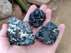 Natural Schorl Black Tourmaline with Associated Minerals x 12 From Erongo, Namibia - Toprock Gemstones and Minerals 