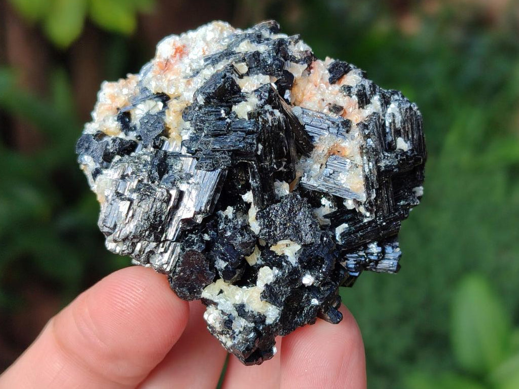 Natural Schorl Black Tourmaline with Associated Minerals x 12 From Erongo, Namibia - Toprock Gemstones and Minerals 