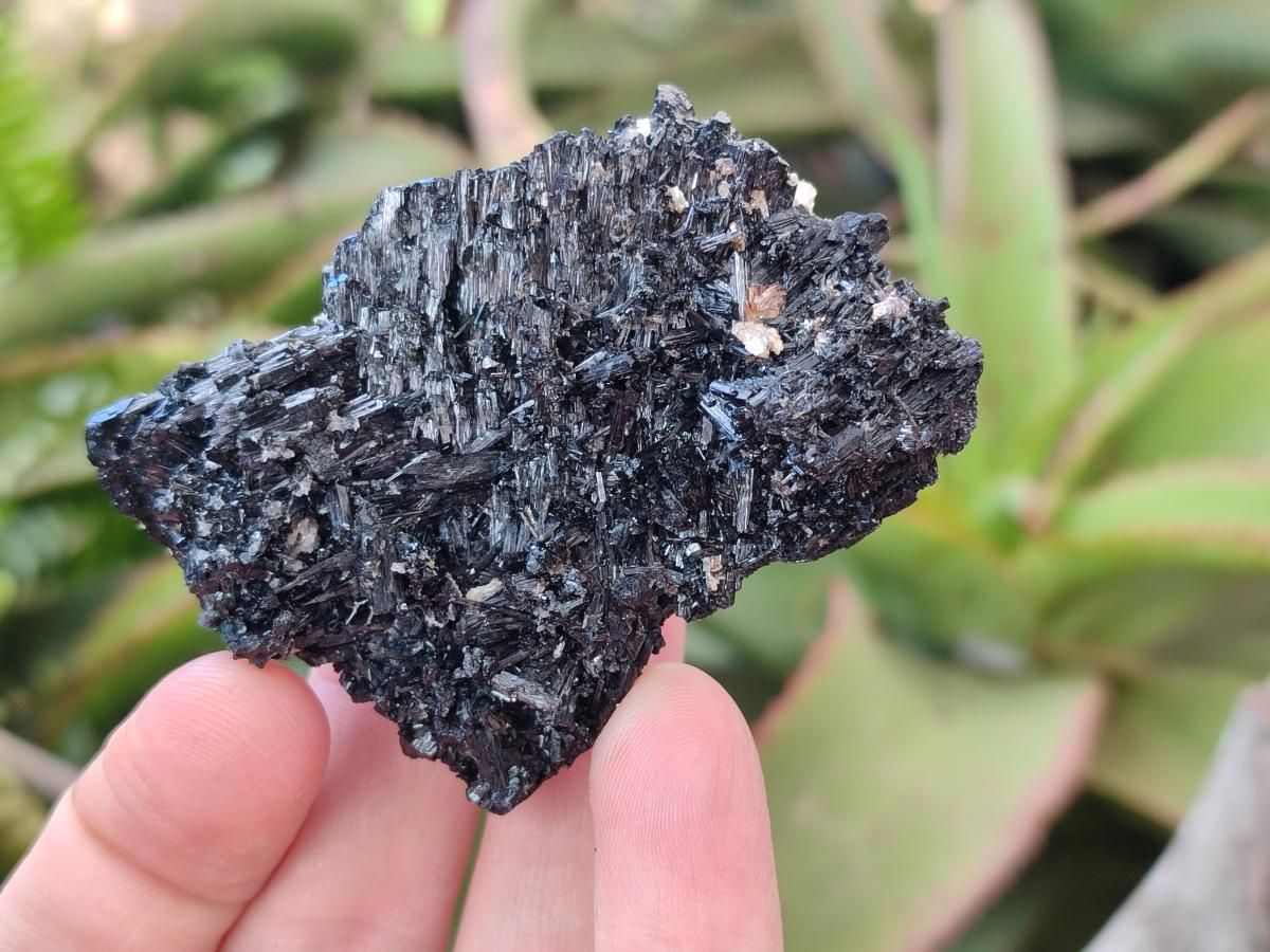 Natural Schorl Black Tourmaline with Associated Minerals x 12 From Erongo, Namibia - Toprock Gemstones and Minerals 