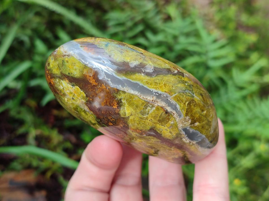 Polished Green Opal Standing Display Pieces x 5 From Betroka, Madagascar - Toprock Gemstones and Minerals 
