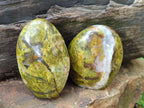 Polished Green Opal Standing Display Pieces x 5 From Betroka, Madagascar - Toprock Gemstones and Minerals 
