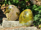 Polished Green Opal Standing Display Pieces x 5 From Betroka, Madagascar - Toprock Gemstones and Minerals 