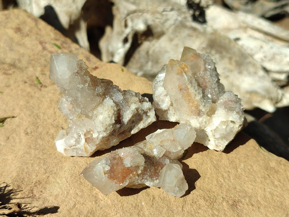 Natural Limonite Tinted Smokey Spirit Quartz Crystals and Clusters x 35 From Boekenhouthoek, South Africa - Toprock Gemstones and Minerals 