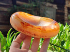 Polished Carnelian Agate Gemstone Bowls x 6 From Madagascar - Toprock Gemstones and Minerals 