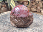 Polished Red Podocarpus Petrified Wood Hearts x 2 From Mahajanga, Madagascar - Toprock Gemstones and Minerals 