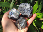 Natural Bright Silver Lead Galena Cobbed Specimens x 7 From Kaokoveld, Namibia - Toprock Gemstones and Minerals 