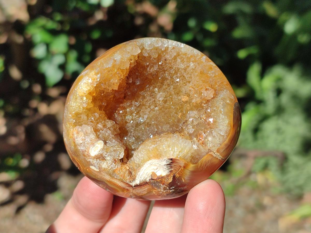 Polished Lemur Island Crystalline Geodes x 6 From Nosy Varika, Madagascar - Toprock Gemstones and Minerals 