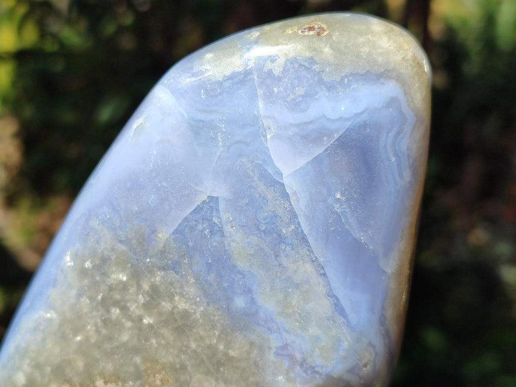 Polished Blue Lace Agate Standing Display Pieces x 2 From Nsanje, Malawi - Toprock Gemstones and Minerals 