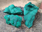 Natural Botryoidal Malachite Specimens x 3 From Congo - Toprock Gemstones and Minerals 