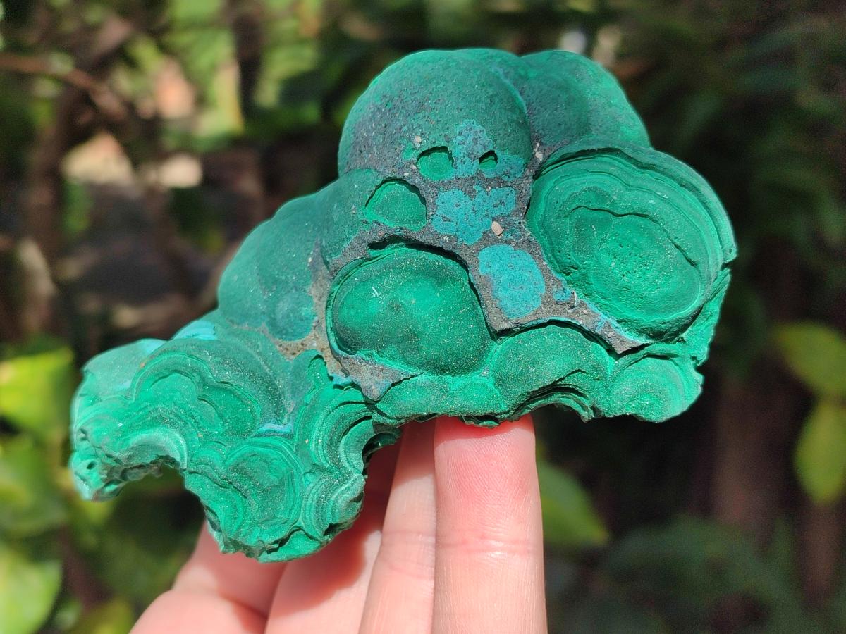 Natural Botryoidal Malachite Specimens x 3 From Congo - Toprock Gemstones and Minerals 